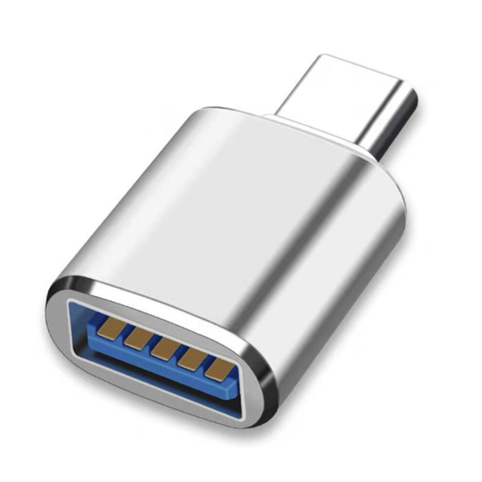 Usb Type C Male To Usb Female Adapter Connector Cable Converter Portable Adapter High-Speed Transmission Silver 7751680214425