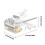 100PCs RJ45 Connectors Cat5 Ethernet Plugs Pass-Through Connector For Solid Ethernet Cables color 4