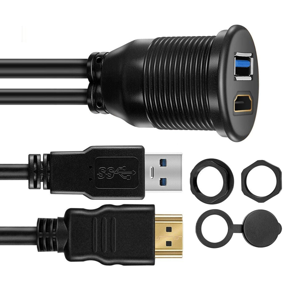Usb3.0 And Hdtv-Compatible Extension Cable For Car Boats Motorcycle Auditory Extension Cord Water Resistance 2M 7751680216924