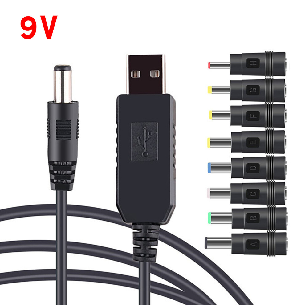 Usb To Power Cable Usb To 8Pcs Charging Cable Power Cord Plug Connector Adapter For Router Fan 9V 7751680214920