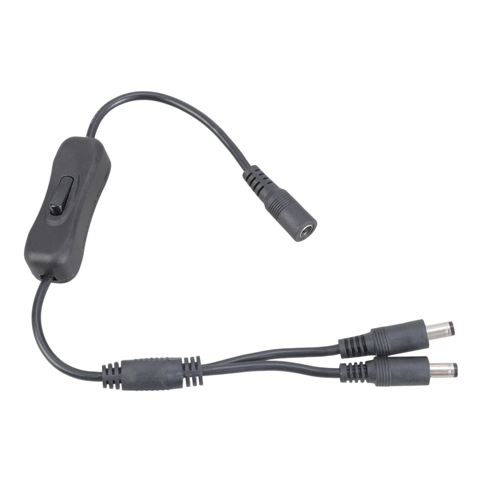 Dc5521 Y Splitter Power Cable 5.5X2.1mm Female To 2 Male Extension Switcher For Cctv Led 37Cm Light/Black 7751680218379