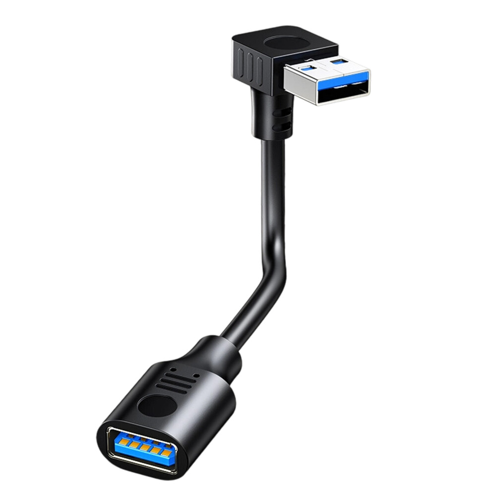 Usb3.0 Extension Cable 90 Degree Angled Connector Wire Male To Female Adapter Cord For Computer Accessories 0.5M Up Bend Black 7751680218775