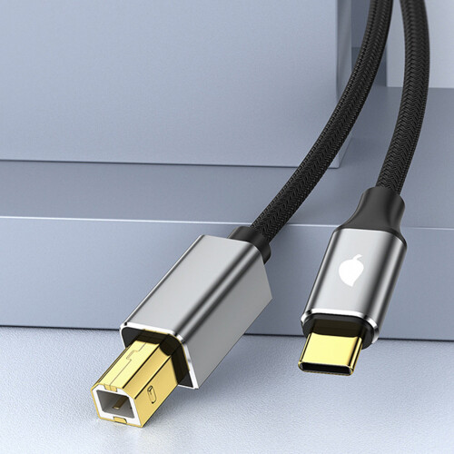 Type C Printer Cable USB C to USB B Male Fast Speed Cord for Printers Scanners and Controller Devices 1m 2