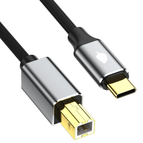 Type C Printer Cable USB C to USB B Male Fast Speed Cord for Printers Scanners and Controller Devices 1m