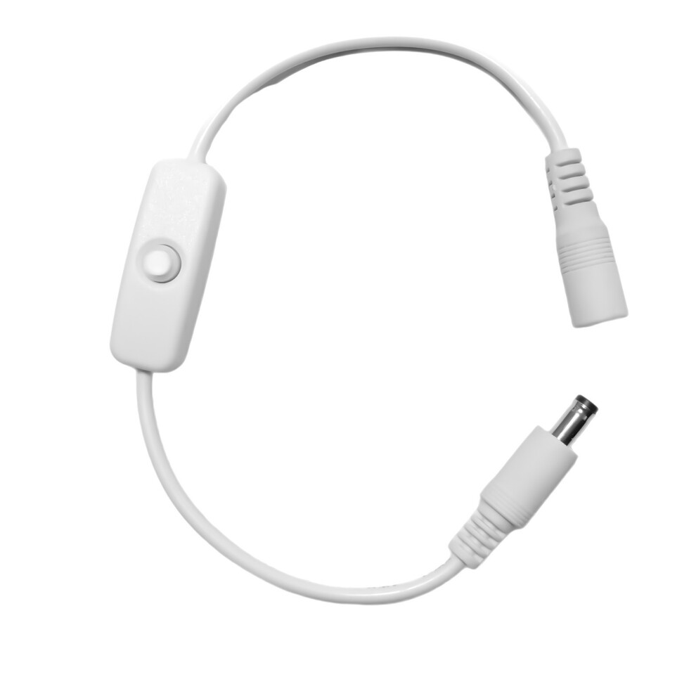 Dc5521 Power Extension Cable With Switcher 5.5X2.1mm Male To Female For Led Strips Lights And Cctv Cameras White 7751680218423