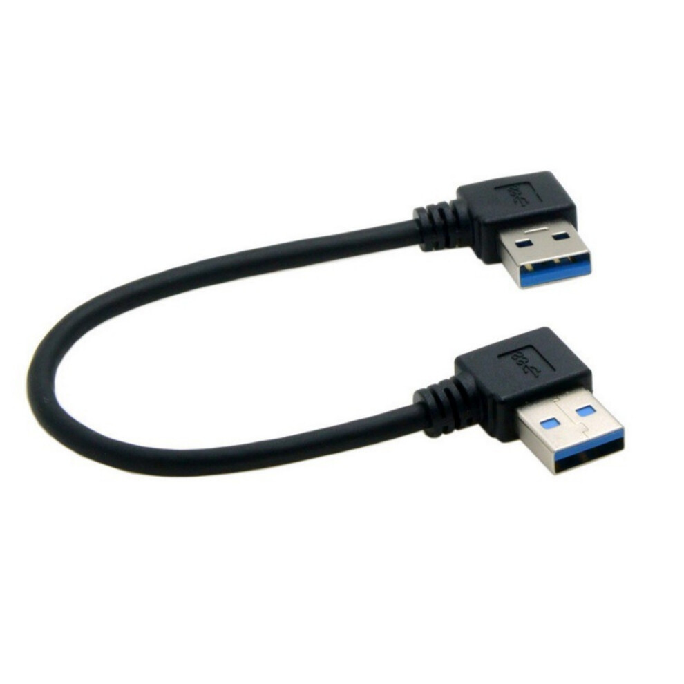 Usb3.0 A To A Male Cable 90 Degree Left And Right Angled Design For Hard Drive And Laptop Data Transfer 0.5M 7751680218447