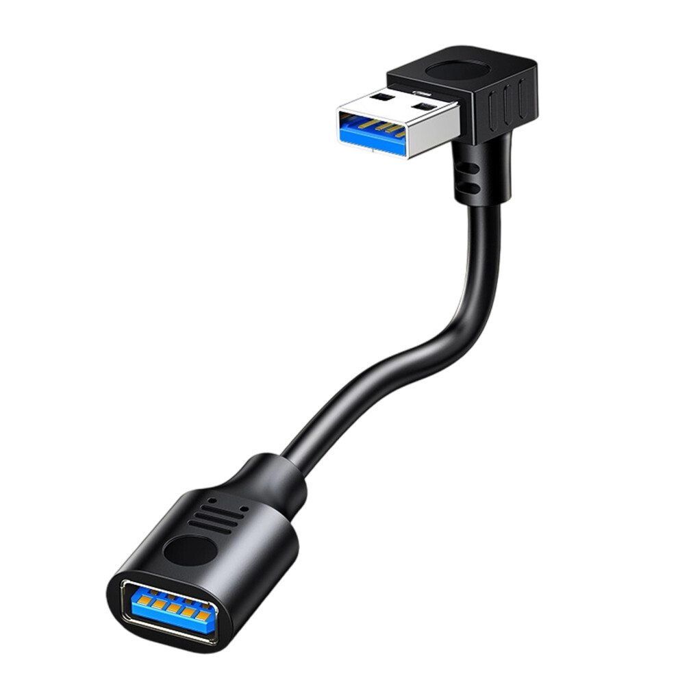 Usb3.0 Extension Cable 90 Degree Angled Connector Wire Male To Female Adapter Cord For Computer Accessories 1M Down Bend Black 7751680218768