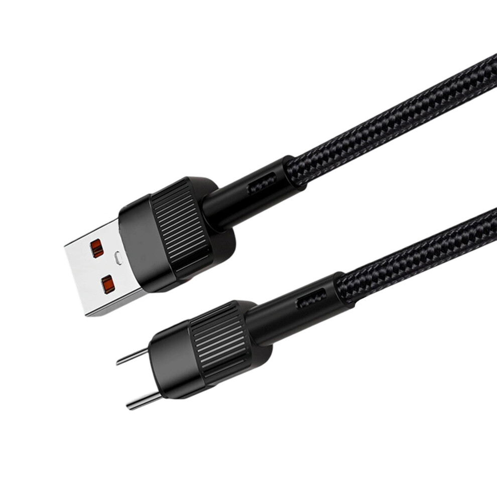 PD100w Type C Fast Charging Cable 7A High Current USB C Cord USB C to USB A Cable Data Cord for Smartphones and Tablets 1m Black-image-OPC-PHRH578-NEW