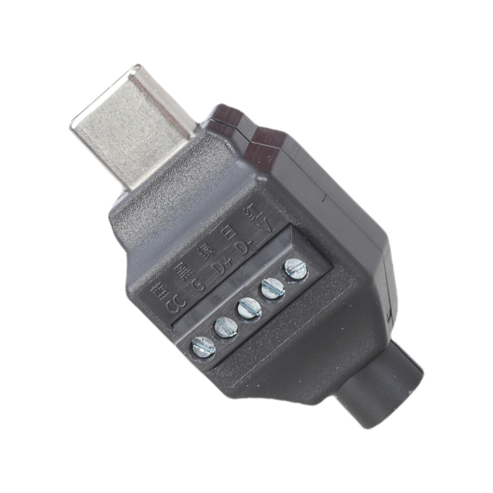 Usb 3.1 Type C Male Connector 5Pin/4Pin Type Adapter Solderless Head Feature Housing For Data Cable Repair 5Pin Black 7751680219468