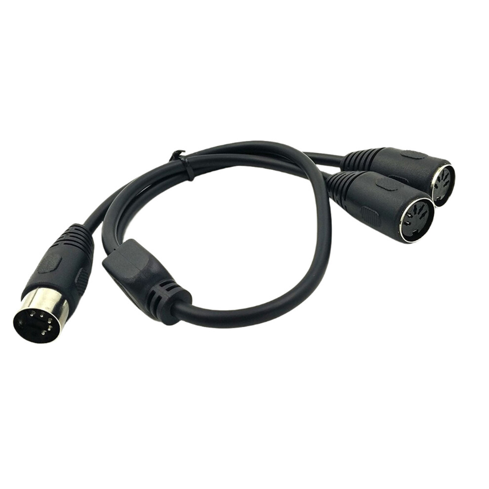 Din 5 Pin Splitter Cable Male To Double Female Din 5 Pin Adapter Extension Sound Cable For Multiple Devices Accessories 1 Male 2 Female 7751680219093