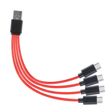 4 in 1 Convert Type C USB Cable Cord Wire Splitter Charges 4 Port Compatible For Phone Laptop Tablet Charging Cable