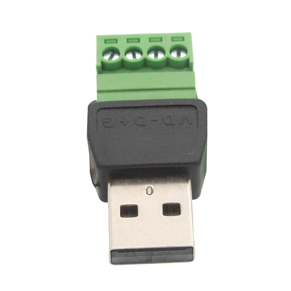 Solderless Usb Connectors Usb2.0 Male To Screw Terminals Converter Adapter For Projects Data Cable Repair Part 7751660204453