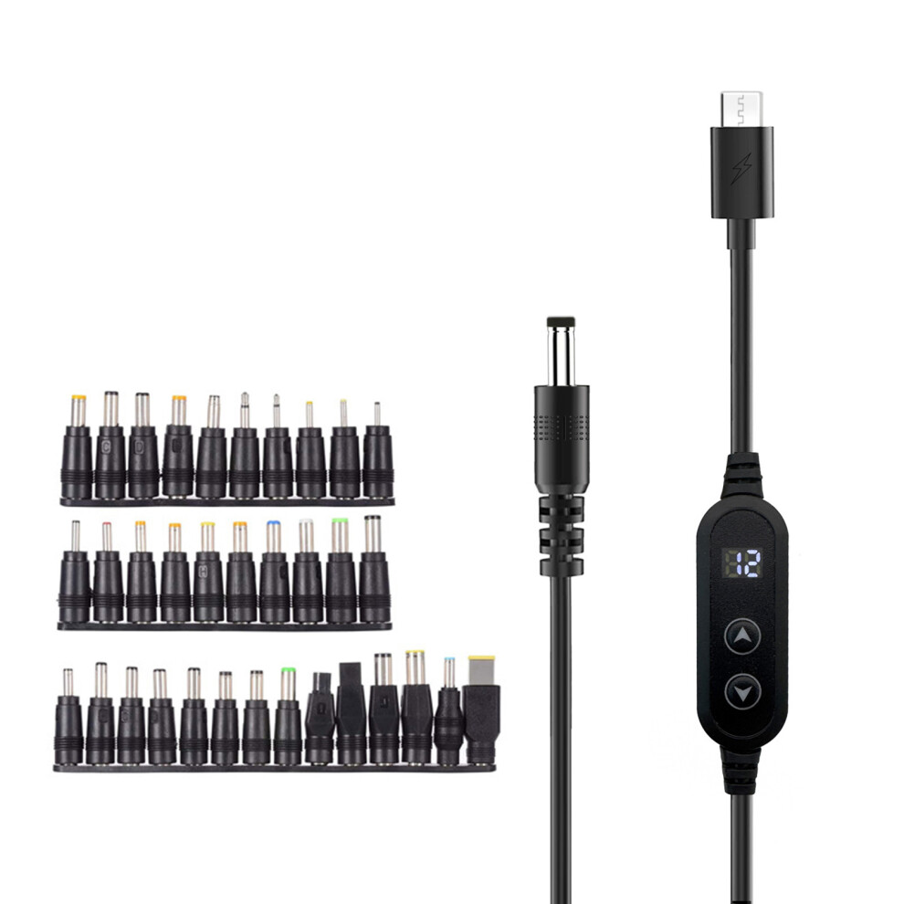 Adjustable Voltages Usb C To Dc5525 Charging Cable Pd65w With 34 Conversion Heads For Laptops Routers And Electronics 7751660204408