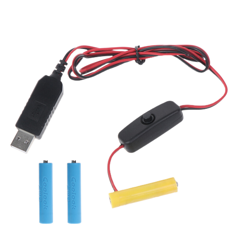 3 Lr03 Battery Adapter Usb Power Supply Switches Cable Replace 3 Lr03 Batteries For Radio Toy Kids Piano 2M 7751660203456