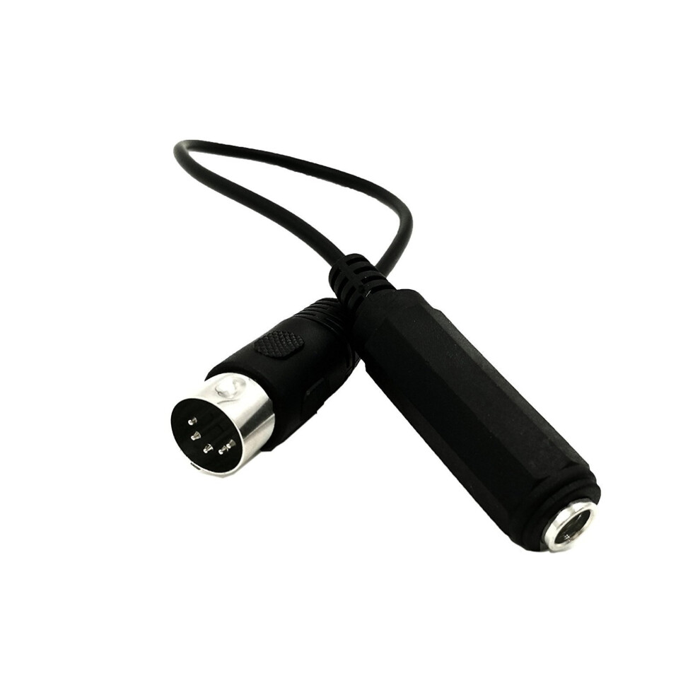 30Cm 6.35Mm Female To 5Pin Din Cable Adapter Cord 2 Way Conversion For Loudspeakers And Sound Equipment 7751660204484