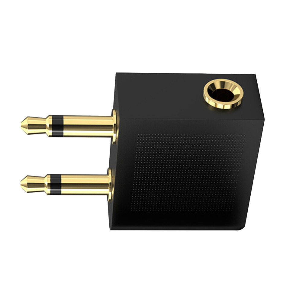 3.5Mm Sound Splitter Adapter For Aircraft, Plated Port Adapter Noise Canceling Female To Male Headphone Connector Gold 7751660202077