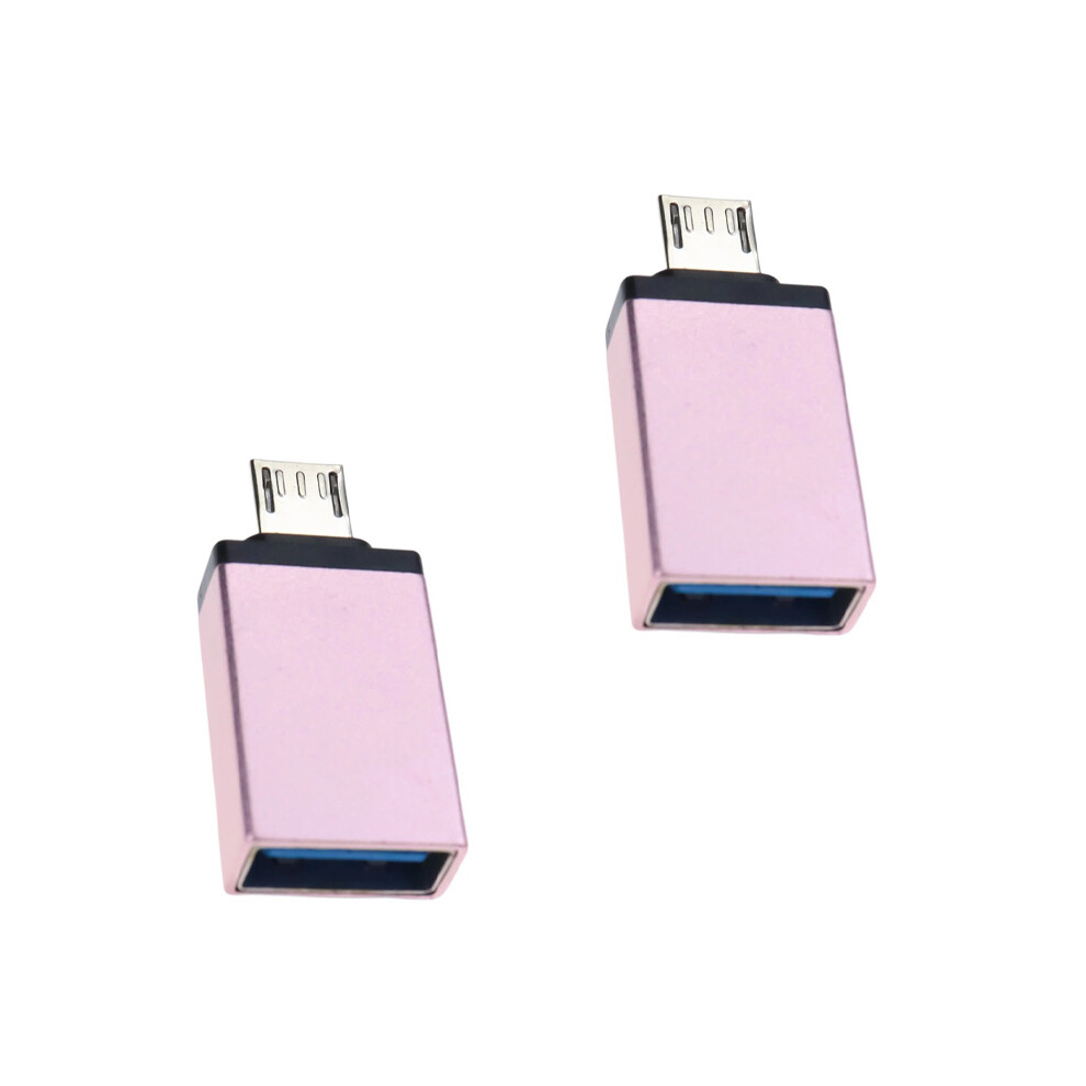 Pack Of 2 Usb C To Usb3.0 Adapter Usb C Male To Usb3.0 Female Adapter Type C Female To A Male Converters Data Syncing Rose Gold 7751660201650