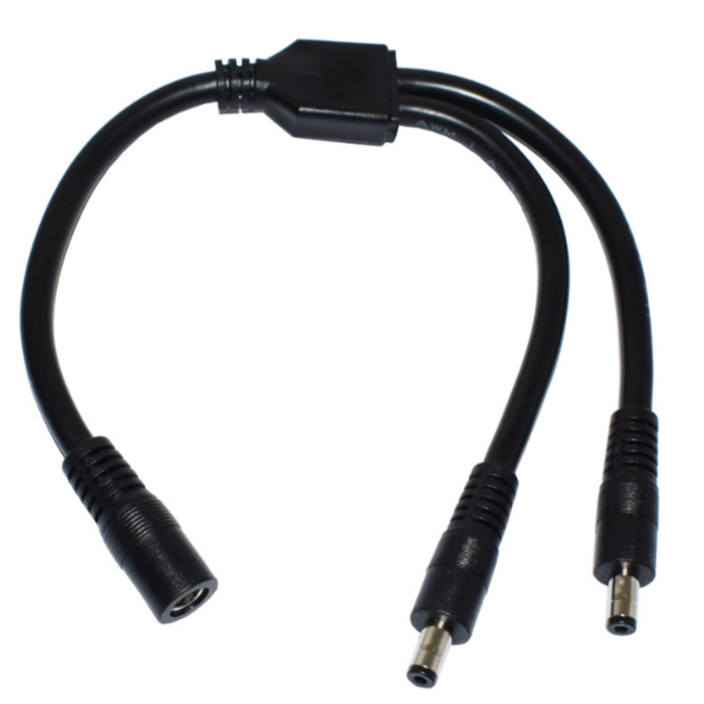 Dc5525 Power Splitter Cable 1 Female To 2 Male 5.5Mmx2.5mm Connector Cord For Led Strips And Cctv Cameras 23Cm Light 7751660204088