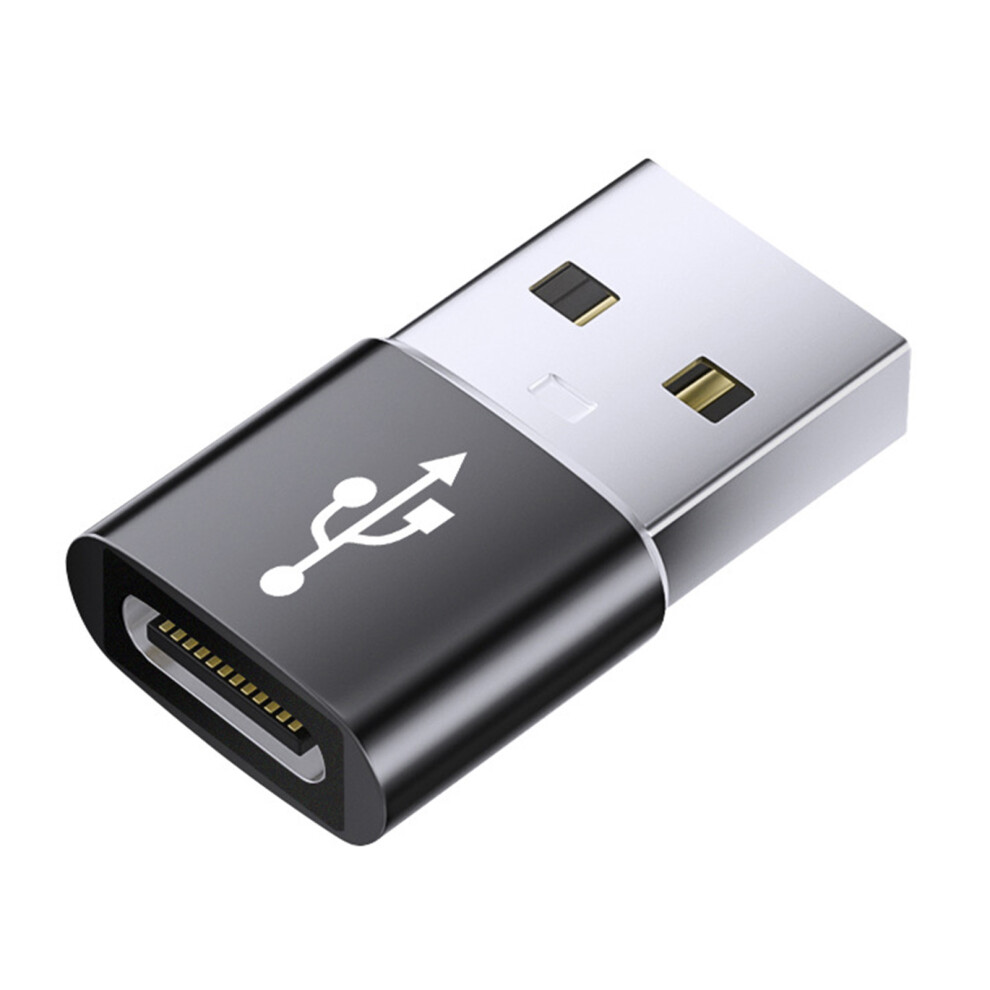 Aluminum Alloy Type C To Usb Adapter Usb C Female To Usb Male Adapter For Efficient Data Transfer And Charging Black 7751660201889