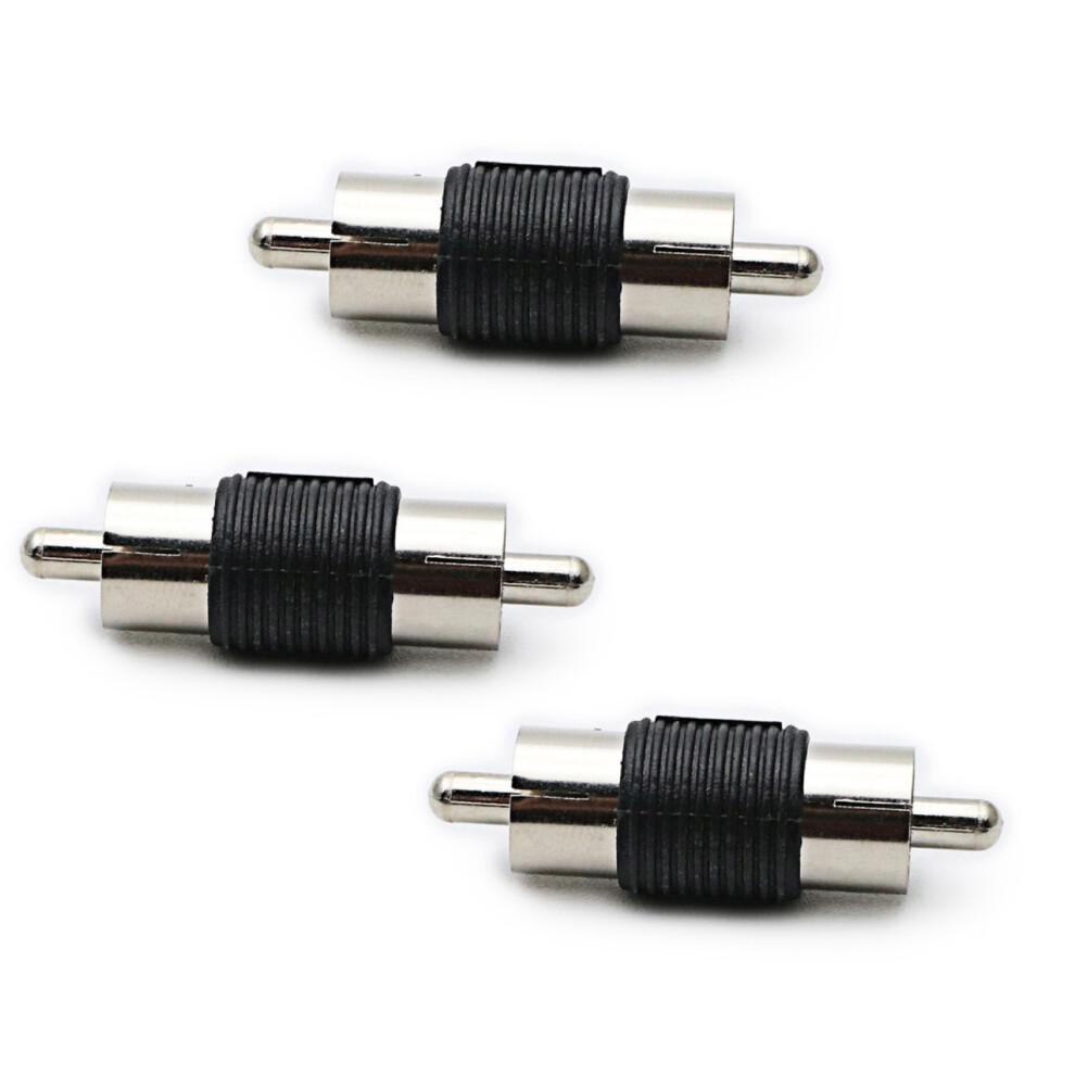 3Pcs Video Male To Male Coupler Video Adapter Plated Connectors For Cable Extension And Signals Stability 7751660204026