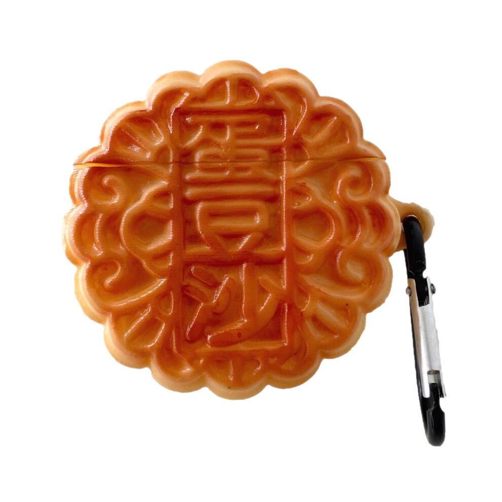 Cartoon Moon Cake Shape Silicones Case Antidust Cover For 1/2/ Earphone Case Protective Skin Antifall Cover 7732510007486