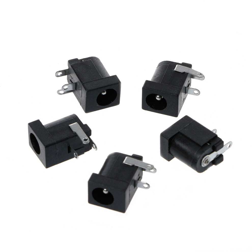 5 Pcs Dc-005 Black For Socket Connector 5.5X2.1mm Barrel-Type Pcb 7732510008889