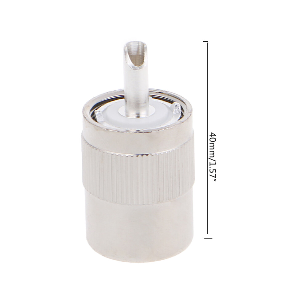 Uhf Male Plug Solder Rg8 Rg213 Lmr400 7D-Fb Cable Connector Silver 7732510009220