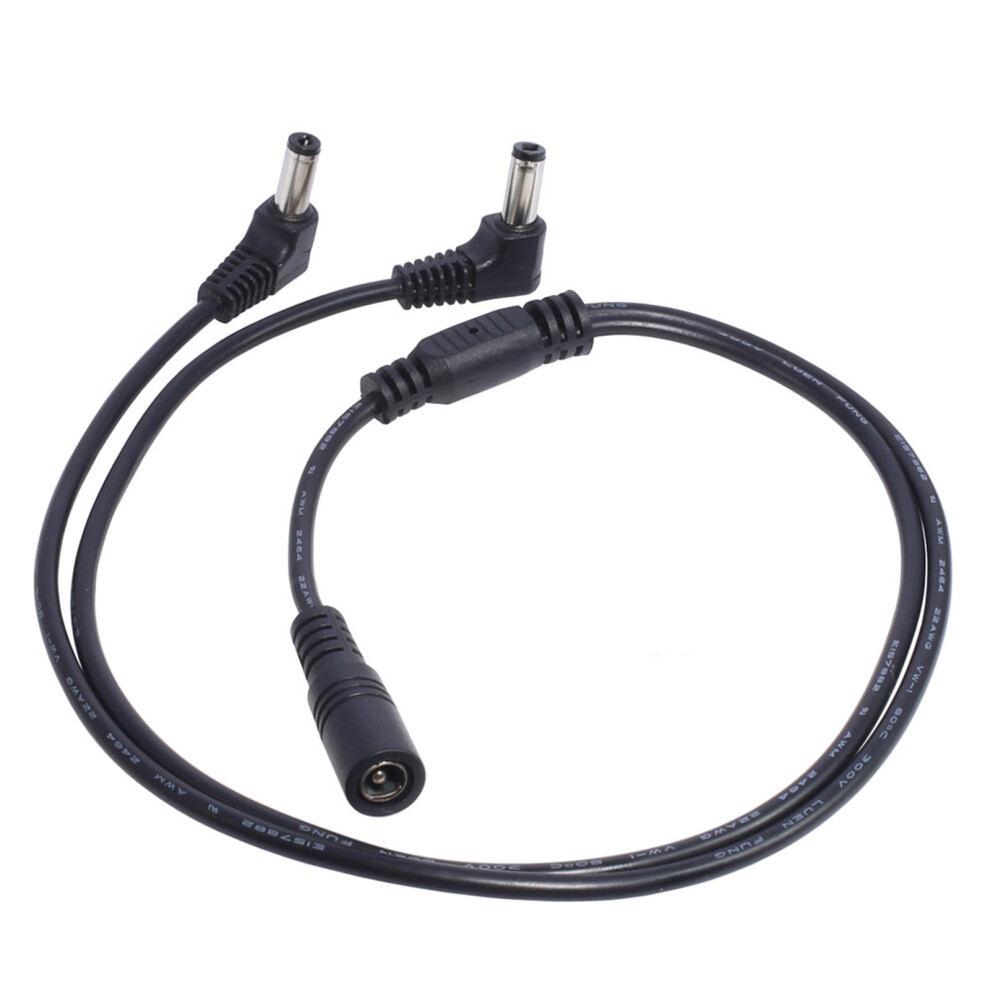 Power 1 Female To 2 Angled Male Way Splitter Adapter Connector Plug Cable 5.5Mmx2.1mm 12V For Cctv Camera Led 7732510010448