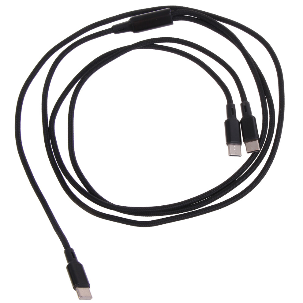 Usb Type C To Type-C+Type-C Cable Nylon Braided Charging Cord With Metal Shells Only For Charging 50Cm/120Cm 7732510010530