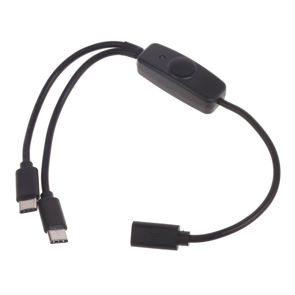 Type C Female To Usb C Male Charging Cable With On/Off Led 2 Devices Simultaneously 7732510010745
