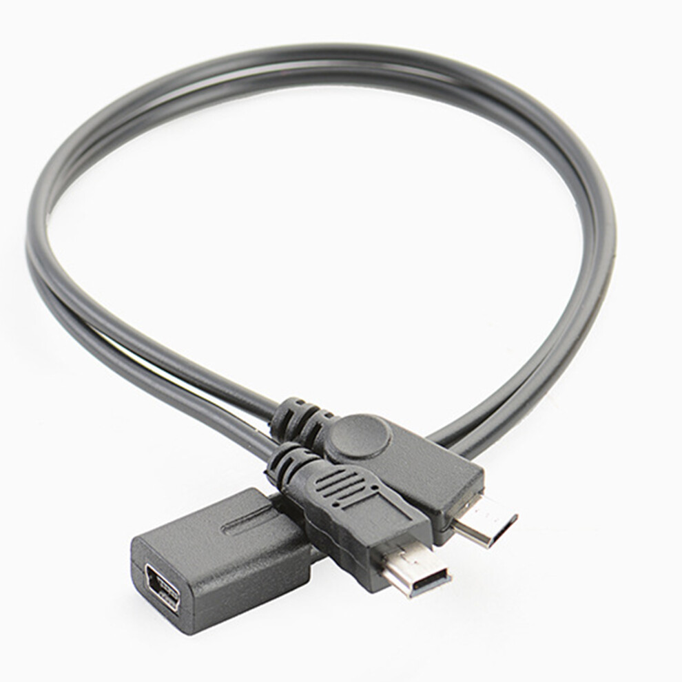 Usb Splitter Extender Cable Female To Male+Micro Male Cord Splitter Extension Charging Cord 30Cm 7732510010776