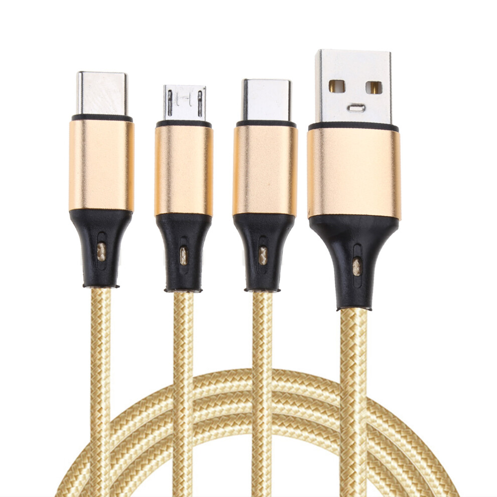 Multi Charging Cable Usb C Splitter Cable 3 In 1 Fast Charging Cord With 2 Type C 1 Microusb Male Port For Phones Tablet 7732510010837