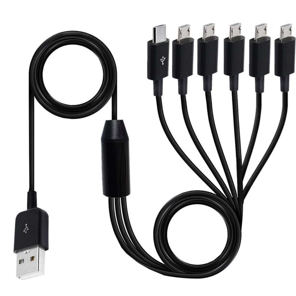 Usb2.0 Male To 6 Usb Male Data Connector Cable Sync Power Cable Splitter For Phone High Speed 7732510010950