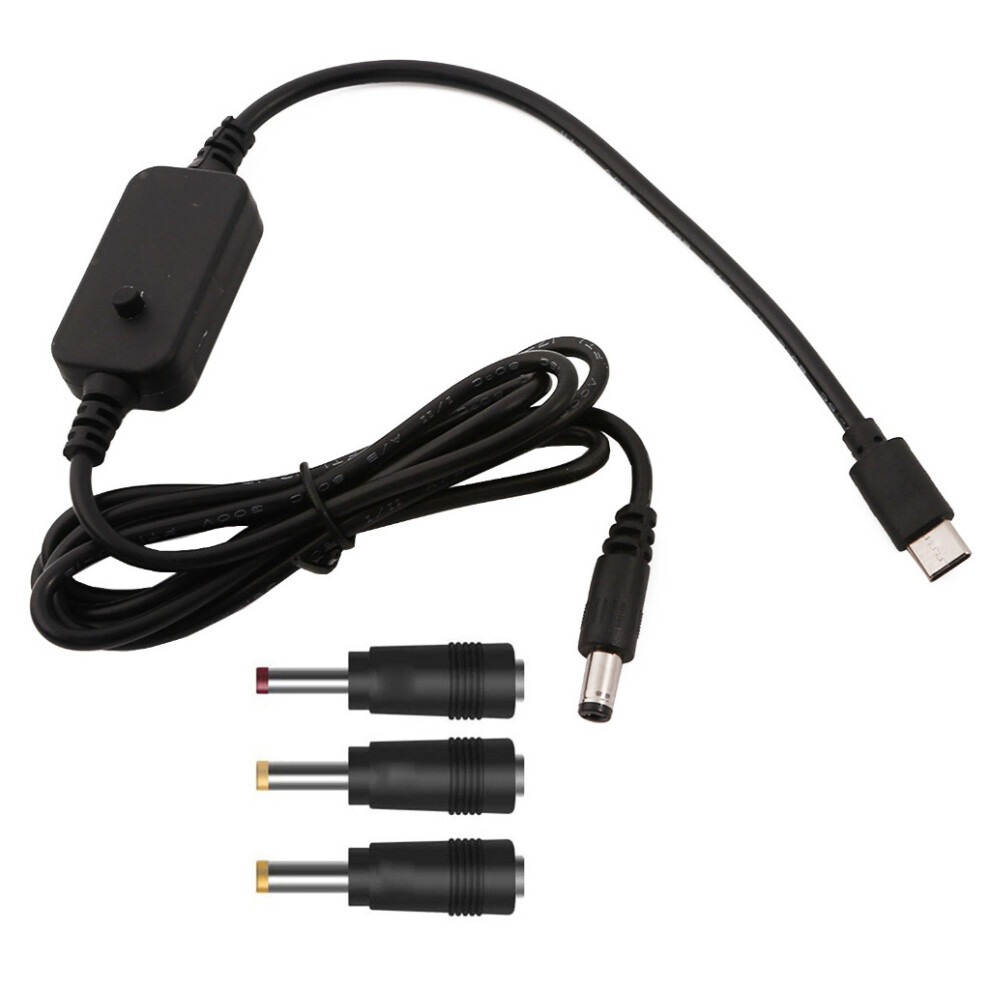 Type C Usb C To 2.5X0.7mm,3.5X1.35mm,4.0X1.7mm,5.5X2.1mm 5V 9V 12V 15V 20V Adjust Voltages Power Cable For Routers Led 7732510011063