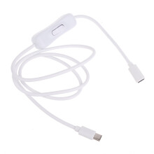Type C Male to Female Switches Extension Cable with Button Power Switches Cable for Phone Tablet Fan Power Supply