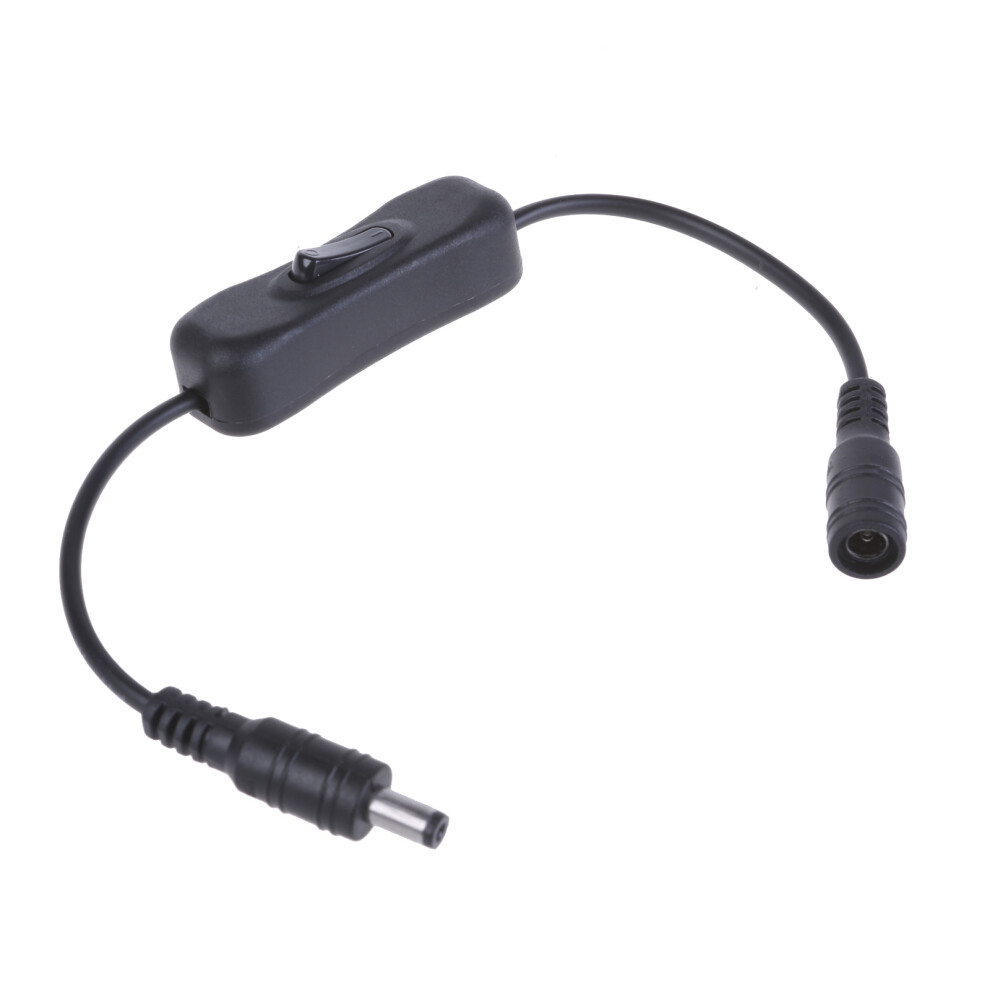 Dc5.5x2.1mm To Dc5.5x2.1mm Extension Cable Male To Female Power Cord With Switching Button For Led Camera Light 7732510011476