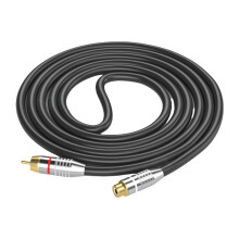 Sound Extension Cable High Durability Sound Cord for Subwoofer Amplifiers HiFi Systems with Gold Plate Connectors
