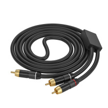 Auditory Cable 1 to 2 Splitter Extension Cable Gold Plated Male to Male Connectors for Superior Sound