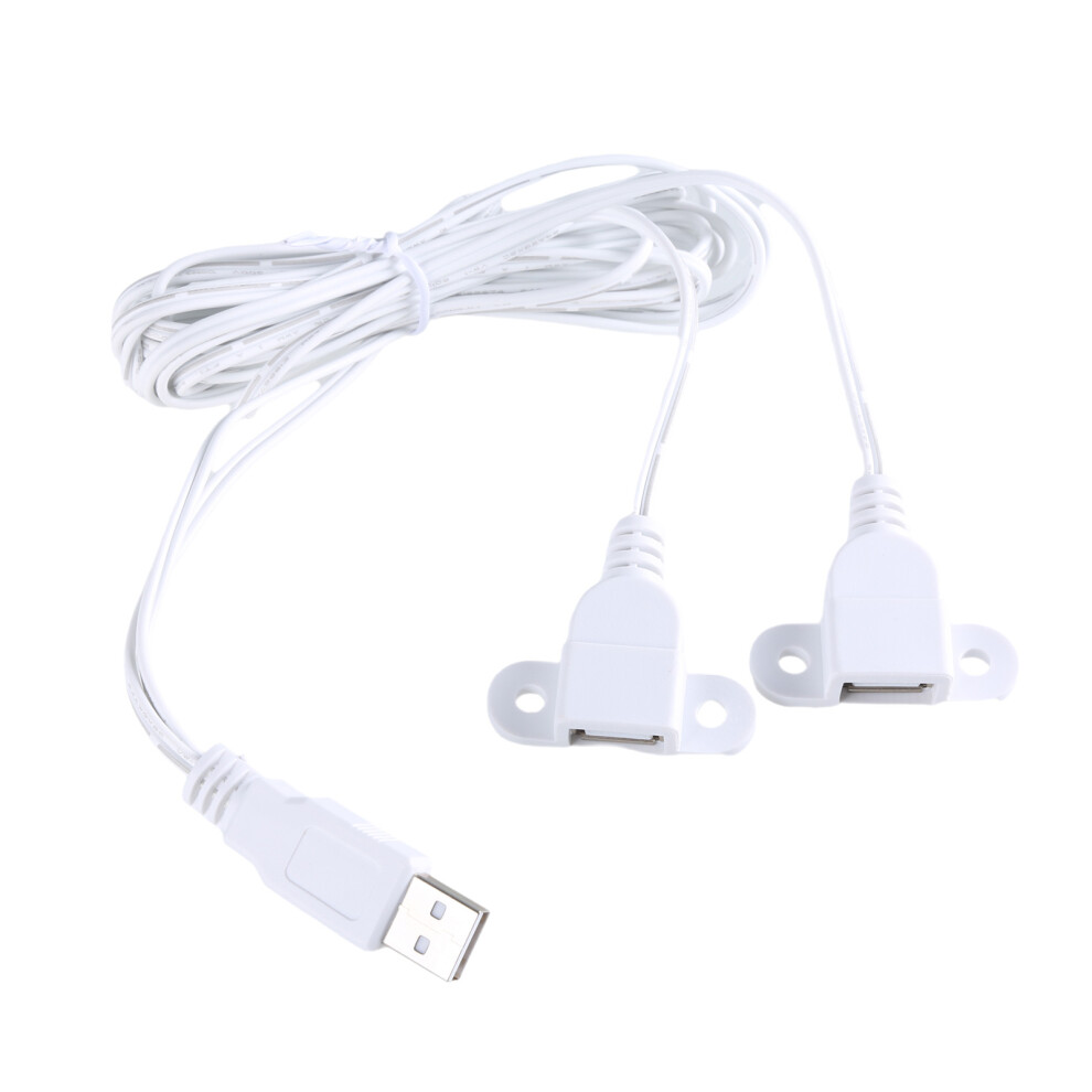 Usb Y Splitter Cable Male To Double Female Extension Charging Cord For Laptop, Phone, Tablet Charging Only 7732510011889