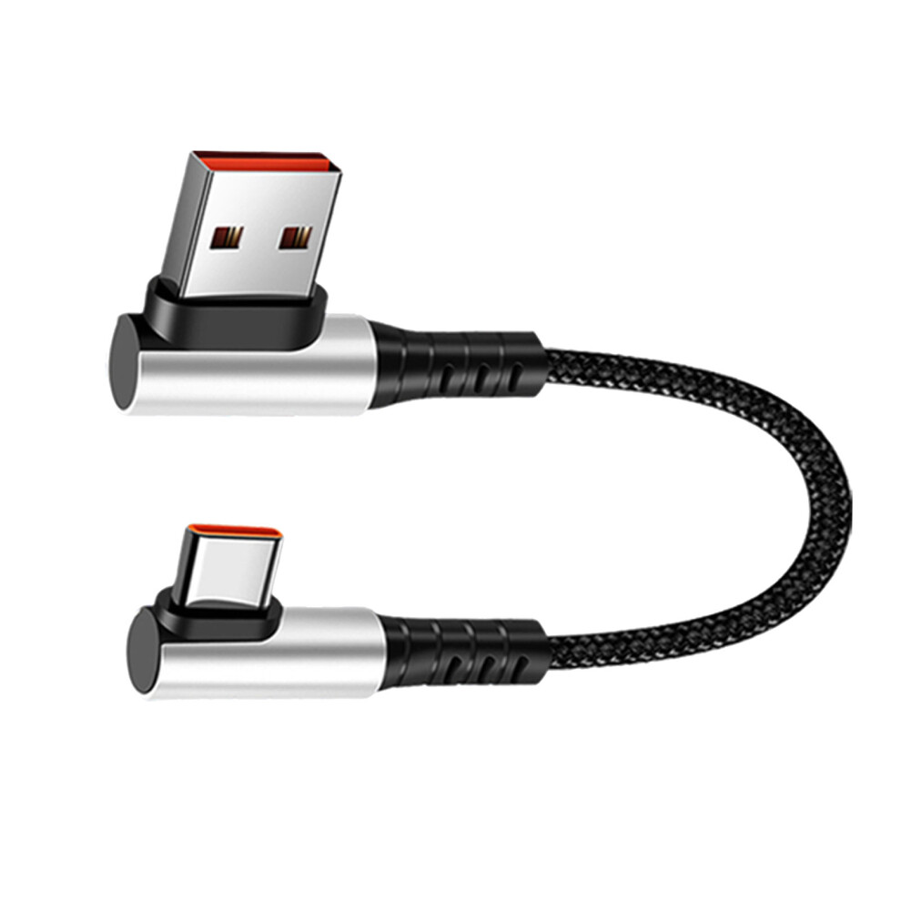 Short Usb To Type C Fast Charging Cable With 90 Degree Elbow Data Cord For Smartphones And Tablets 7732510012039
