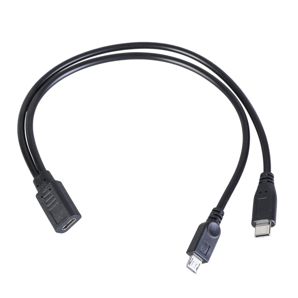 Usb C Splitter Cable Type C Female To Male And Microusb Y Extension Cable For Charging Multiple Devices 7732510012404