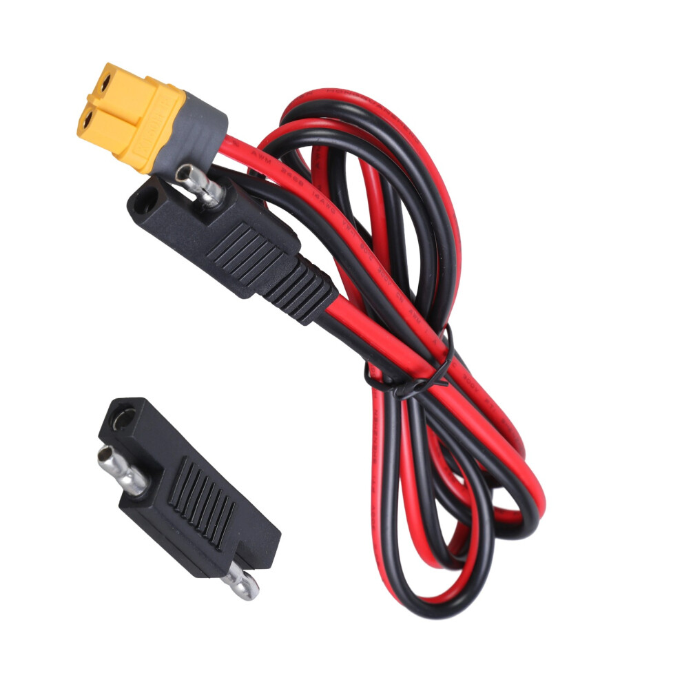 14Awg Xt60 To Cable, Xt60 Female To Solar Extension Power Cable With Connectors For Solar Panel Battery 7732510012619