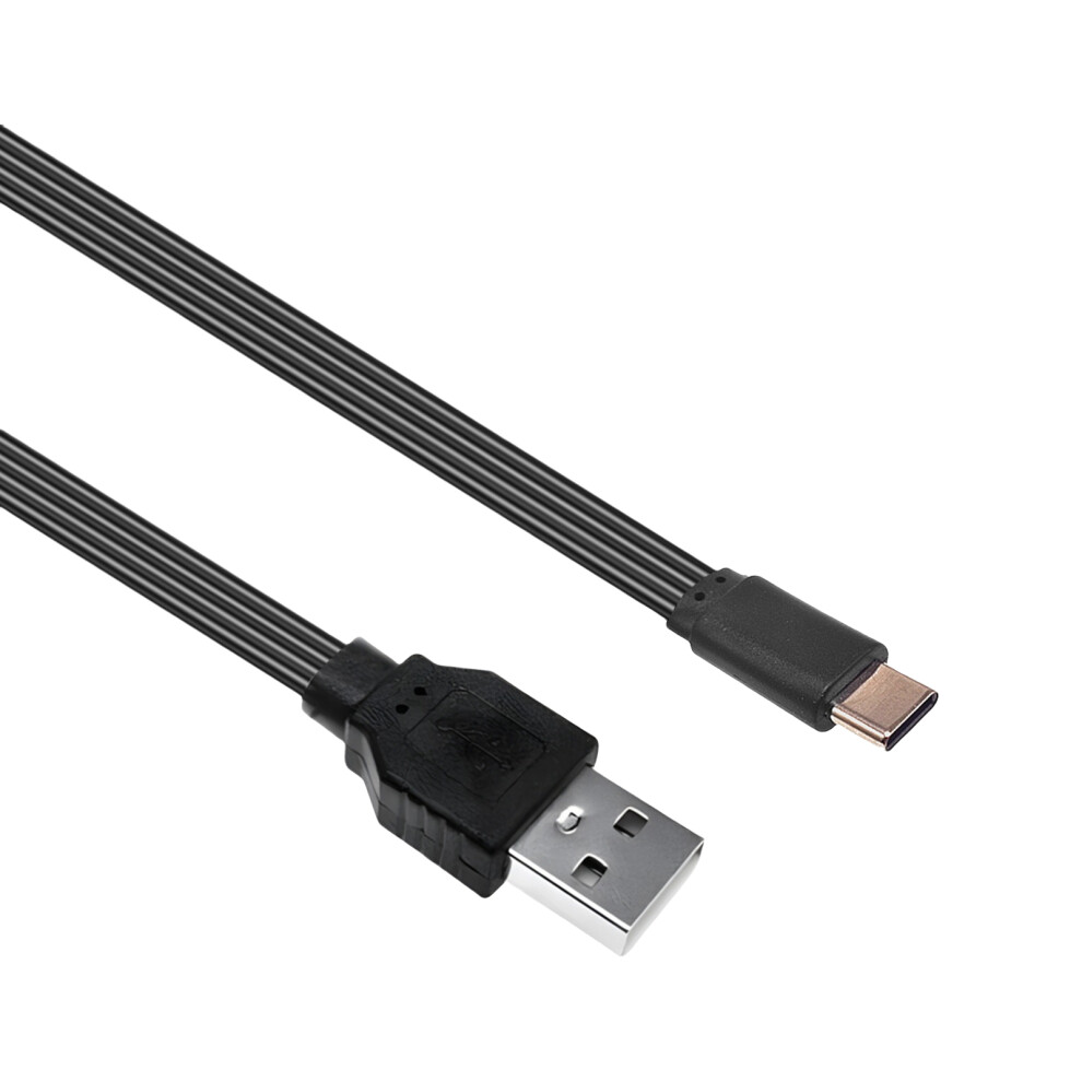 Usb 2.0 Male To Usb C Data Cord Straight Head/90 Degree Angled Flat Cable For Tablet Phones 480Mbps Data Transfer 7732510012831