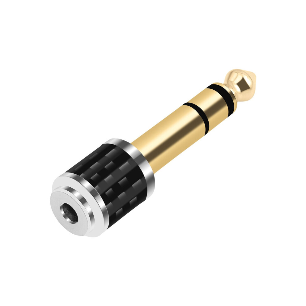 Plated Auditory Adapter 3.5Mm Female To 6.35Mm Male For Headphones And Instruments Gold 7732510013227