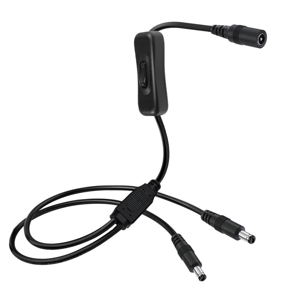 Y Shape Power Cable 1 Female To 2 Male Dc5521/Dc5525 Connectors Cord Extension Wire For Routers Camera 7732510013425