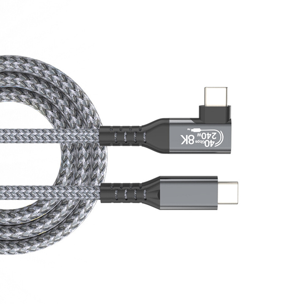 90?? Elbow Usb C Extension Cable 40Gbps Male To Male Data Cord Wire With 8K 60Hz Video And 240W Power Delivery 7732510013821