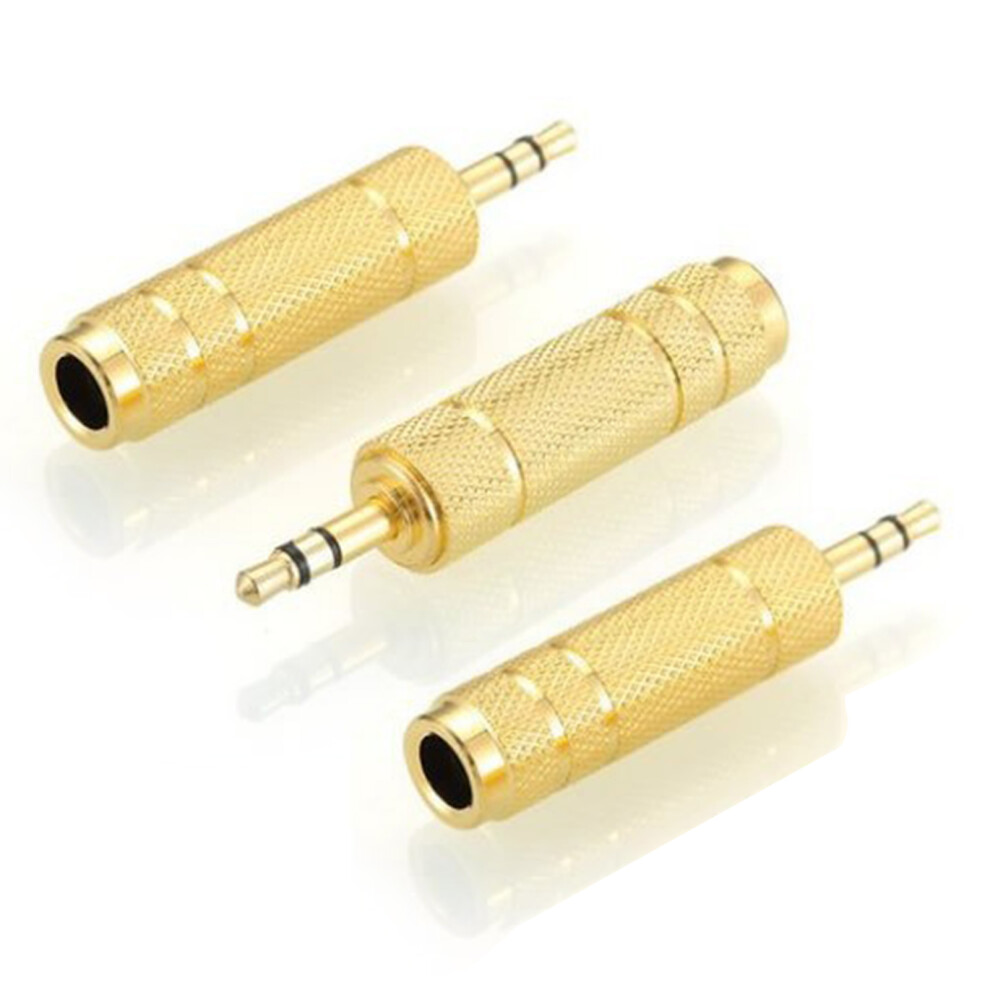 Headphone Adapters 3.5Mm (1/8Inch) Male To 6.35Mm(1/4Inch) Female Adapter Converters For Guitar Amplifiers 7732510014309
