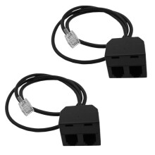 RJ9 Telephone Training Adapter Y Splitter RJ9 4P4C Male to 2xRJ9 Female Adapter for 2Headset Connection in Phone