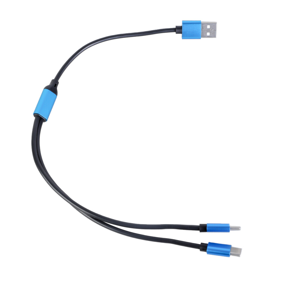 2 In 1 Usb To Two Usb C Splitter Cable Usb A To Type C And Type C Charging 80W And 480Mbps Data Cord For Phones Tablets 7732510012671