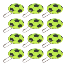 12PCS Reflektor Anhänger Fußball Schlüsselanhänger, Sicherheit Fußball Reflektor
